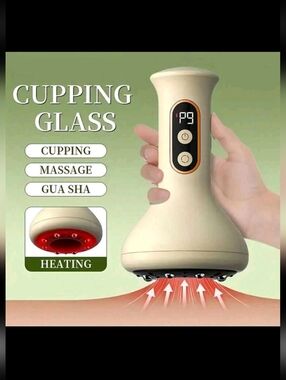Rechargeable Electric Cupping Massage Device With Box Charging Cord And Manual